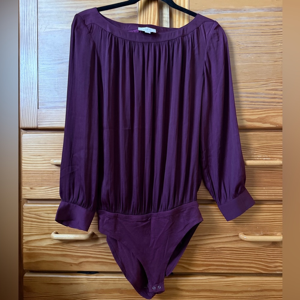 Maroon Long Sleeve Bodysuit